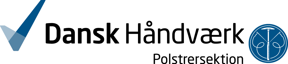 Landslaugets logo og Polstrersektionen i Dansk Håndværk.