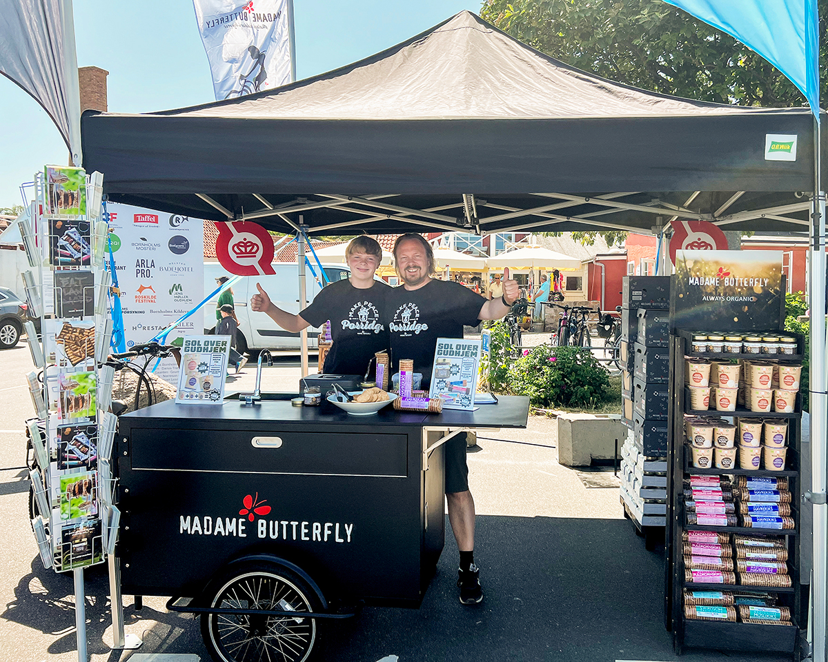 Sol Over Gudhjem festivalen med ejerleder Kristian Lauridsen og søn.