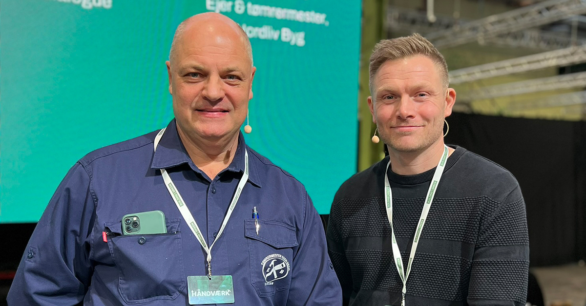Tømrermester Michael Bech og CEO Anders Kofoed Corder.