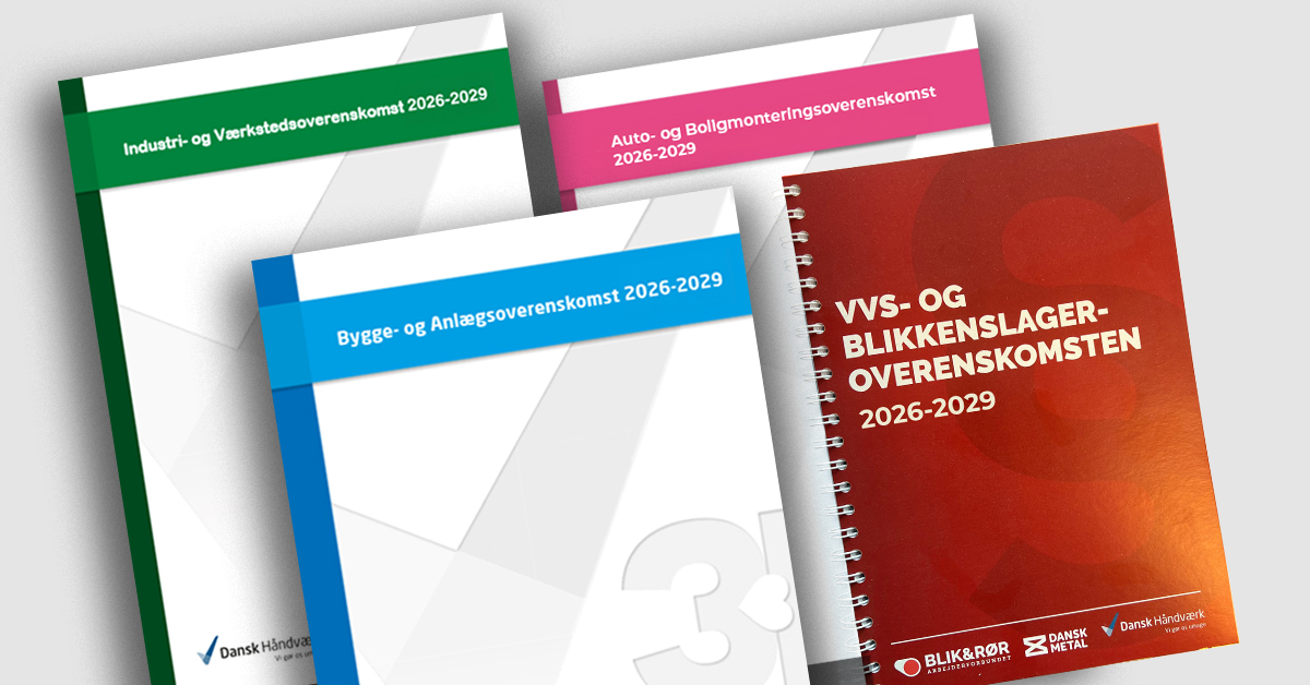 Overenskomstfornyelse af fire overenskomster fra 2026-2029..