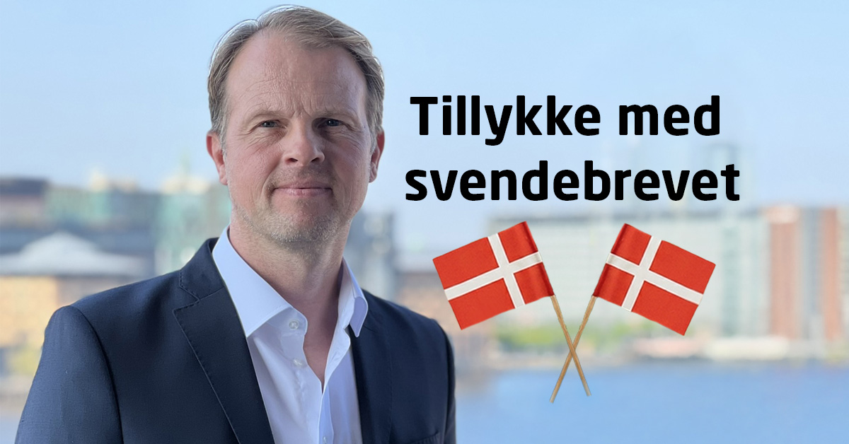 Tillykke med svendebrevet.