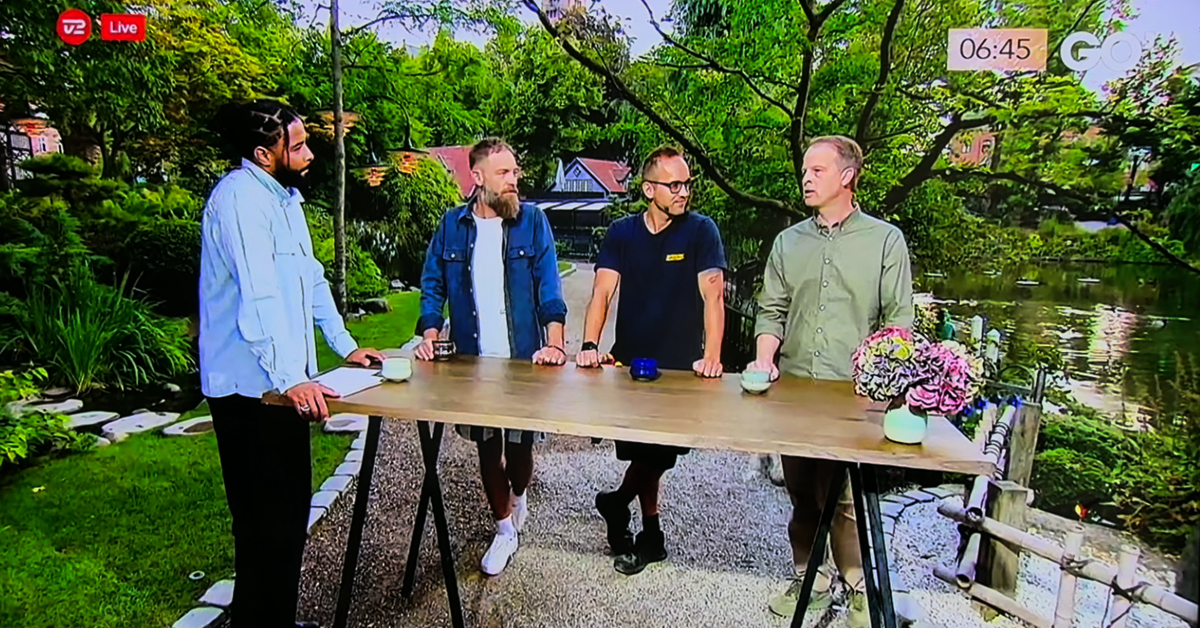 Morten Frihagen i Go Morgen Danmark studiet.
